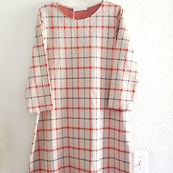 Harris Wharf London Plaid Midi Dress Size IT 46 Beige Cream - Picture 11 of 11